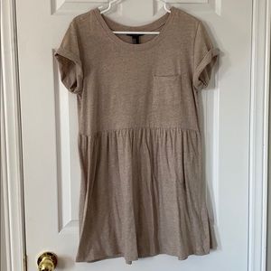 Beige T-Shirt Dress From Forever 21